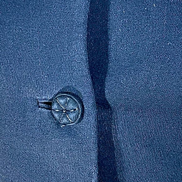 ▪️VTG▪️FORSTMANN▪️1940's 1950's 2-Piece Navy Blue Tailored Wool Skirt Suit - Picture 4 of 15